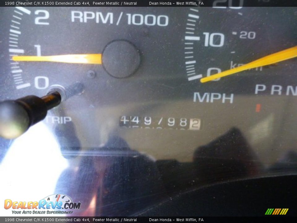 1998 Chevrolet C/K K1500 Extended Cab 4x4 Pewter Metallic / Neutral Photo #19