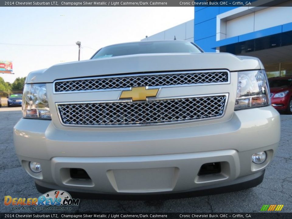 2014 Chevrolet Suburban LTZ Champagne Silver Metallic / Light Cashmere/Dark Cashmere Photo #2