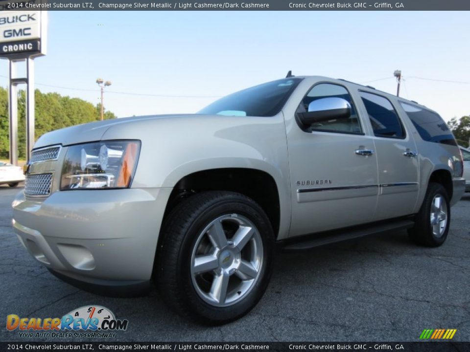 2014 Chevrolet Suburban LTZ Champagne Silver Metallic / Light Cashmere/Dark Cashmere Photo #3