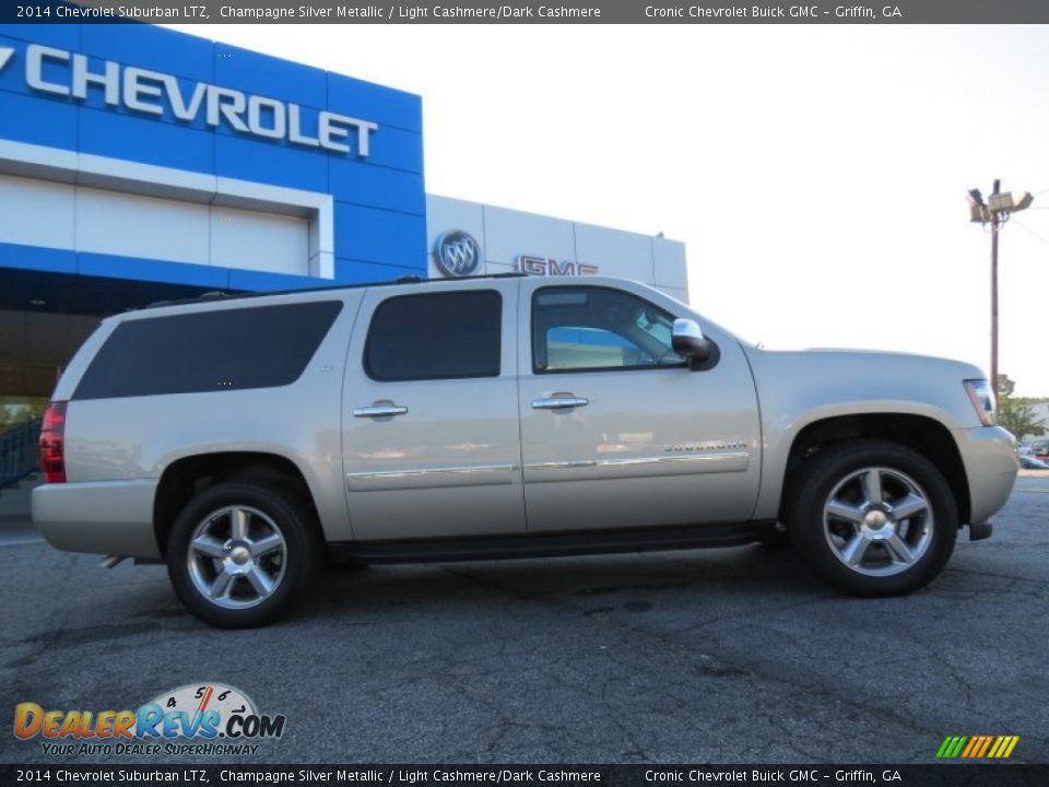 2014 Chevrolet Suburban LTZ Champagne Silver Metallic / Light Cashmere/Dark Cashmere Photo #8