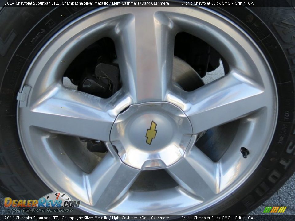 2014 Chevrolet Suburban LTZ Champagne Silver Metallic / Light Cashmere/Dark Cashmere Photo #9