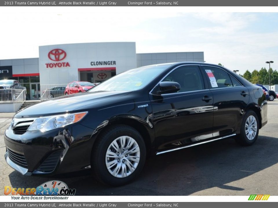 2013 Toyota Camry Hybrid LE Attitude Black Metallic / Light Gray Photo #1