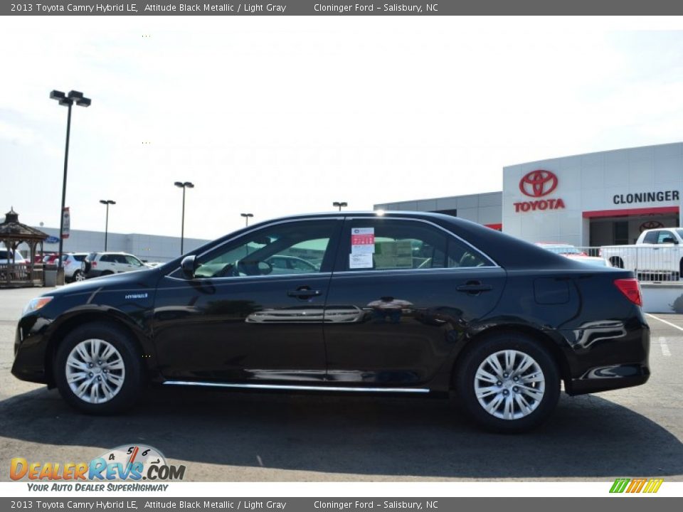 2013 Toyota Camry Hybrid LE Attitude Black Metallic / Light Gray Photo #2