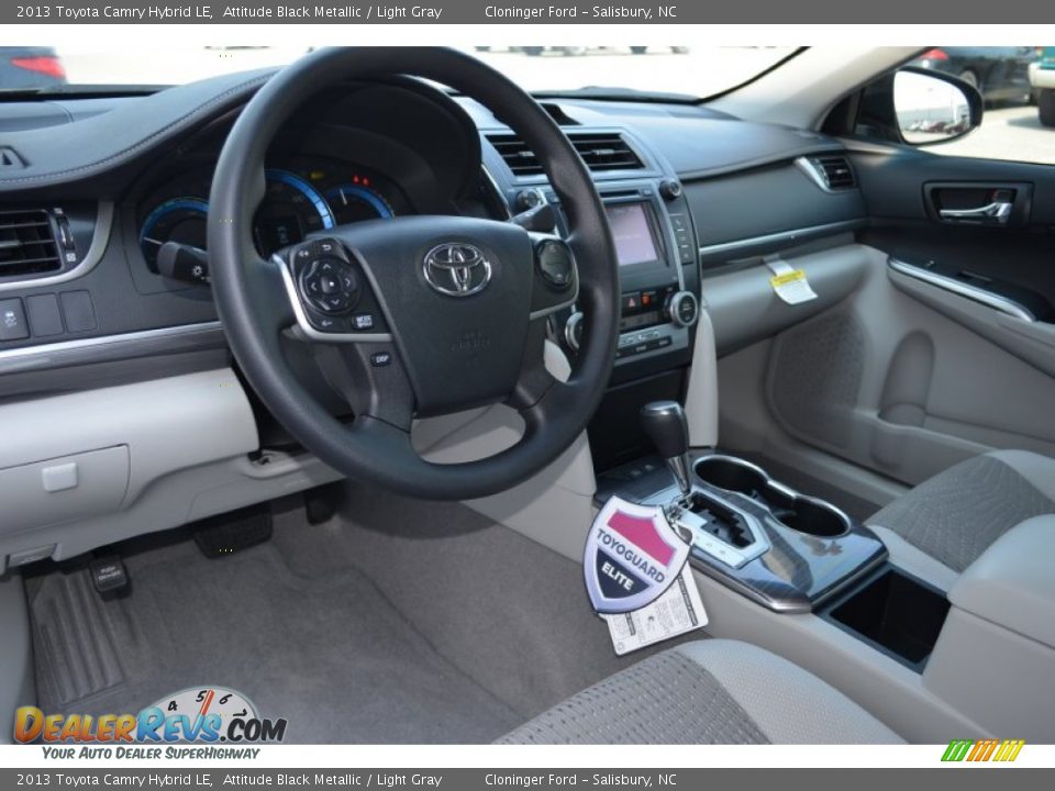2013 Toyota Camry Hybrid LE Attitude Black Metallic / Light Gray Photo #6