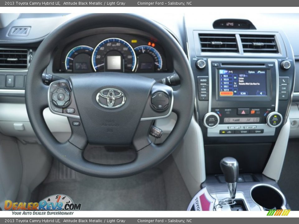 2013 Toyota Camry Hybrid LE Attitude Black Metallic / Light Gray Photo #10