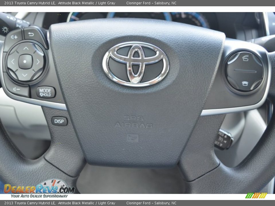 2013 Toyota Camry Hybrid LE Attitude Black Metallic / Light Gray Photo #14