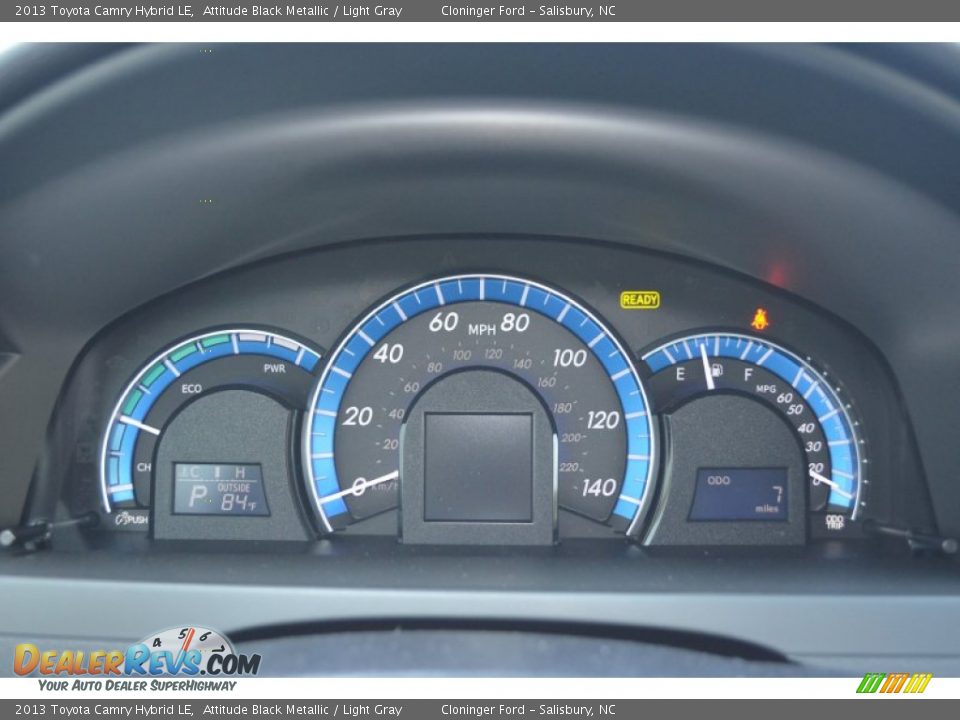 2013 Toyota Camry Hybrid LE Attitude Black Metallic / Light Gray Photo #15