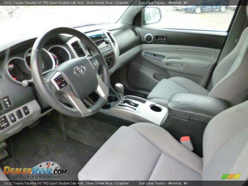 2012 Toyota Tacoma V6 TRD Sport Double Cab 4x4 Silver Streak Mica / Graphite Photo #11