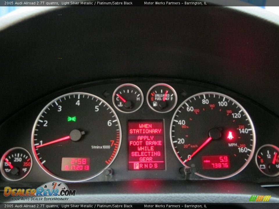 2005 Audi Allroad 2.7T quattro Light Silver Metallic / Platinum/Sabre Black Photo #26