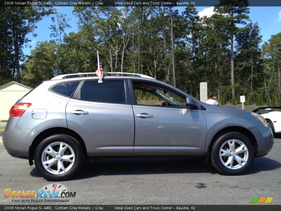 2008 Nissan Rogue SL AWD Gotham Gray Metallic / Gray Photo #6