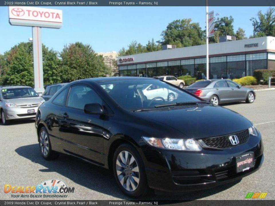2009 Honda Civic EX Coupe Crystal Black Pearl / Black Photo #1