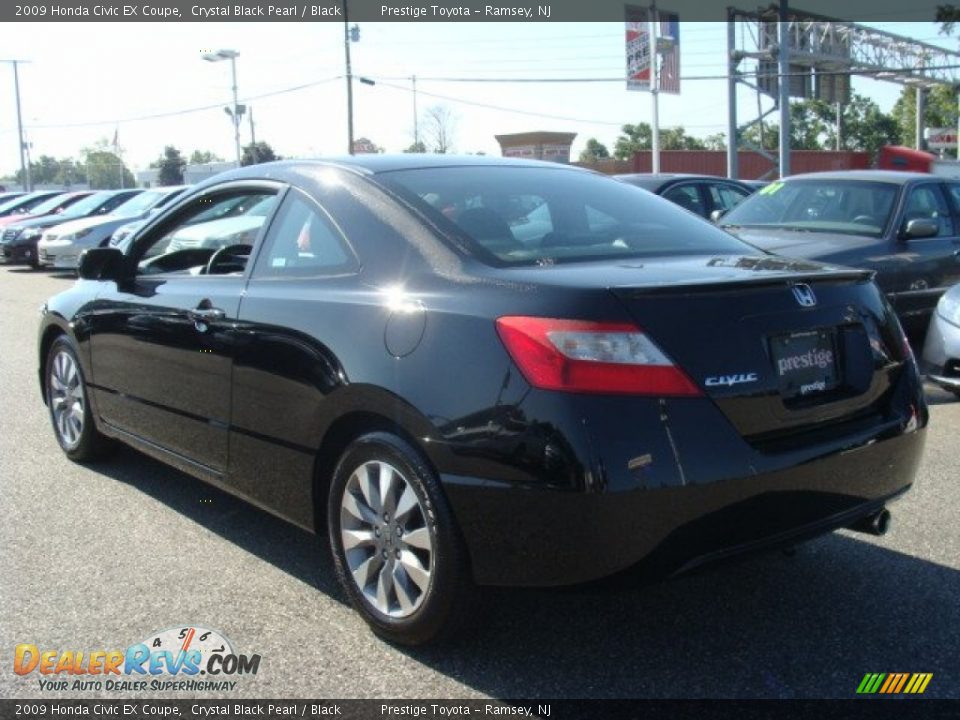2009 Honda Civic EX Coupe Crystal Black Pearl / Black Photo #4
