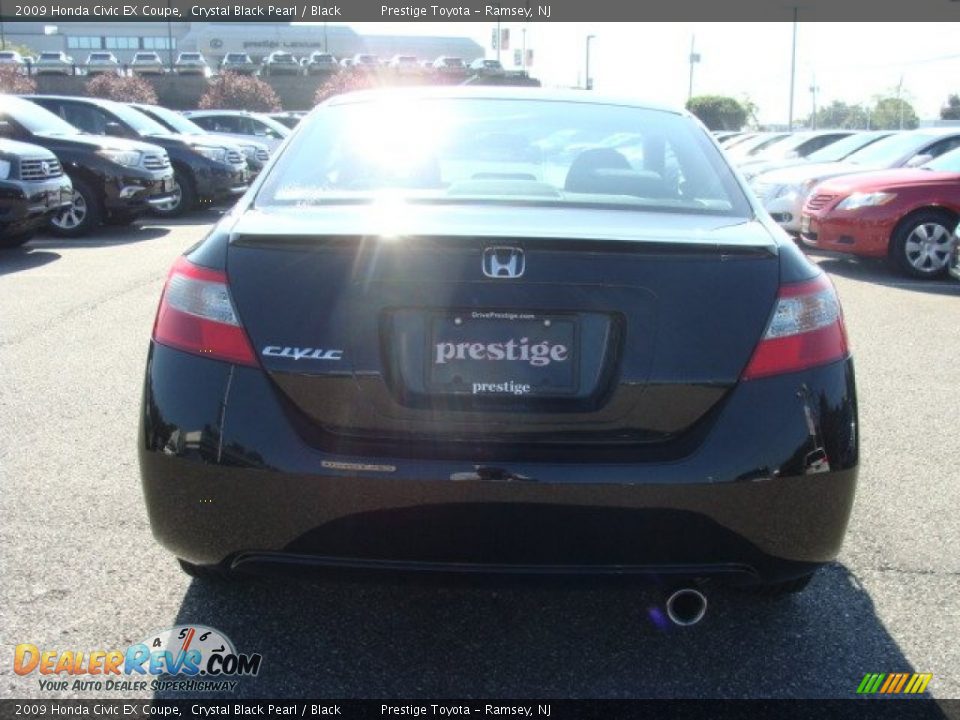 2009 Honda Civic EX Coupe Crystal Black Pearl / Black Photo #5