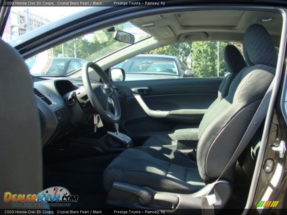 2009 Honda Civic EX Coupe Crystal Black Pearl / Black Photo #7