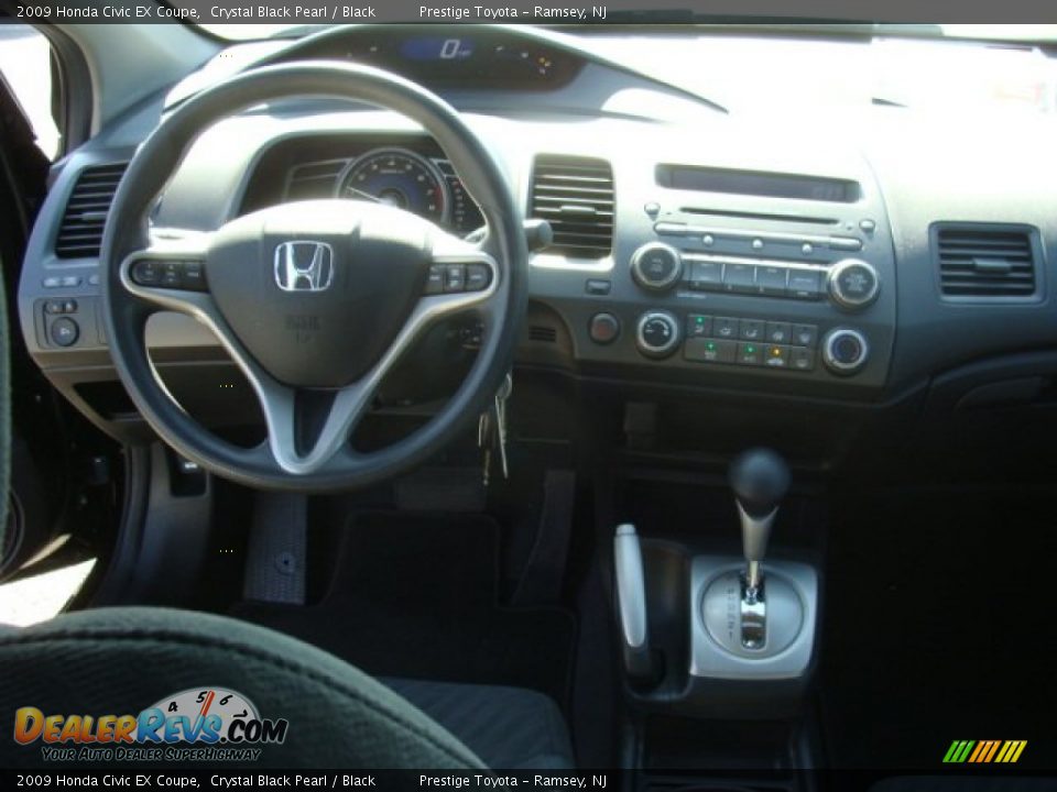 2009 Honda Civic EX Coupe Crystal Black Pearl / Black Photo #9