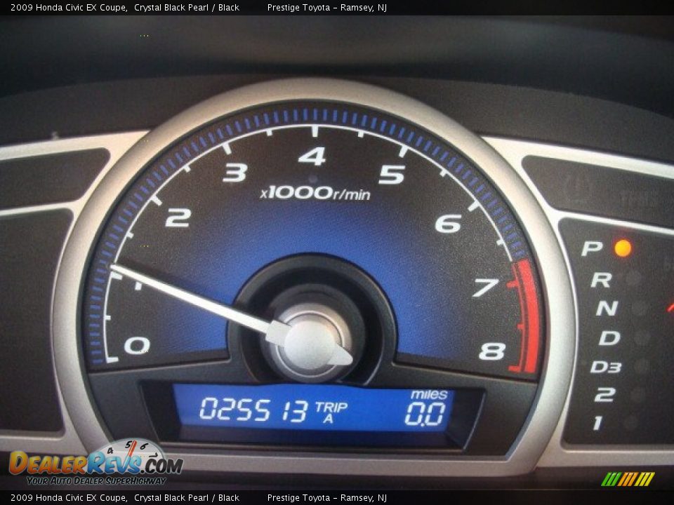 2009 Honda Civic EX Coupe Crystal Black Pearl / Black Photo #10