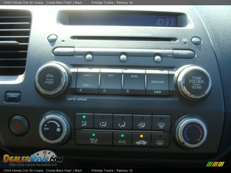 2009 Honda Civic EX Coupe Crystal Black Pearl / Black Photo #11