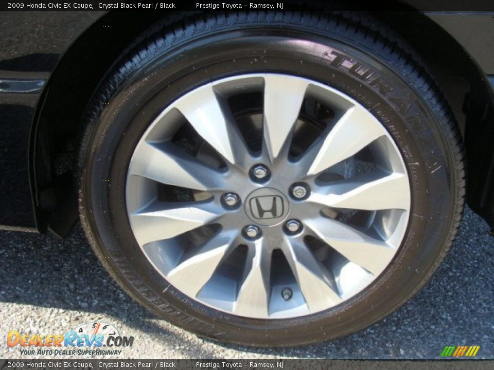 2009 Honda Civic EX Coupe Crystal Black Pearl / Black Photo #14