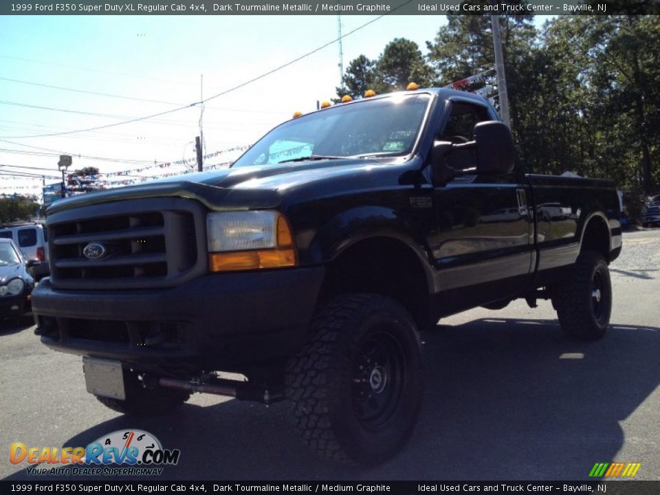 1999 Ford F350 Super Duty XL Regular Cab 4x4 Dark Tourmaline Metallic / Medium Graphite Photo #1