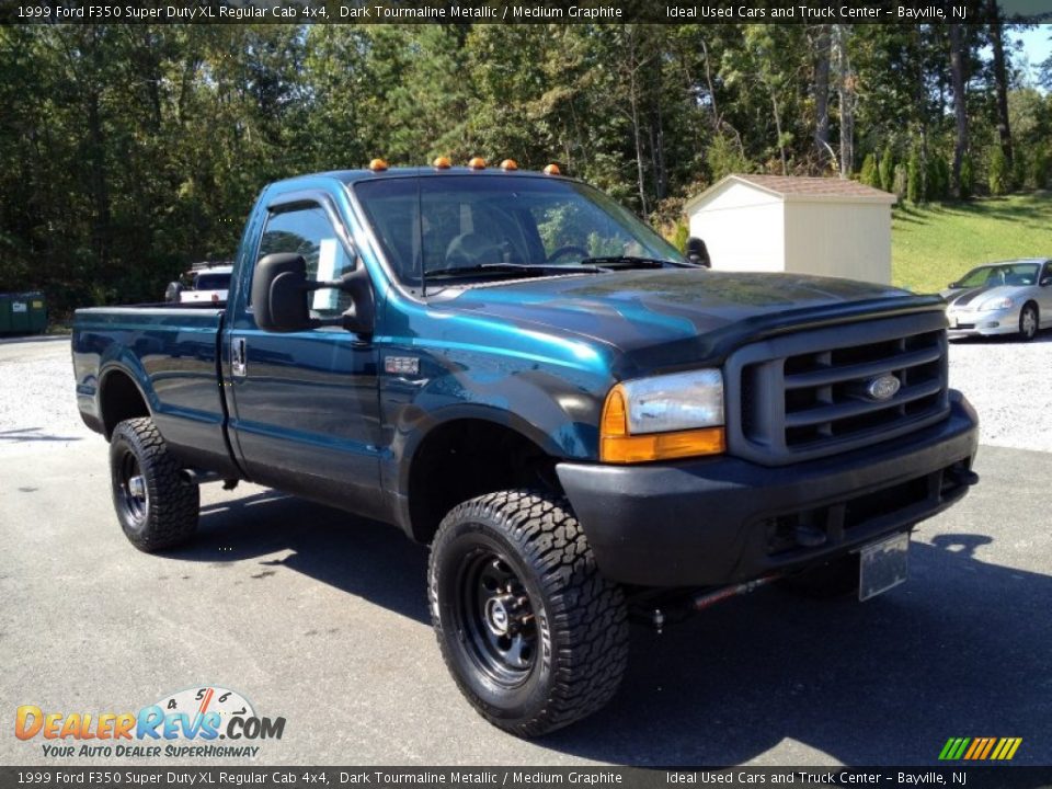 1999 Ford F350 Super Duty XL Regular Cab 4x4 Dark Tourmaline Metallic / Medium Graphite Photo #3
