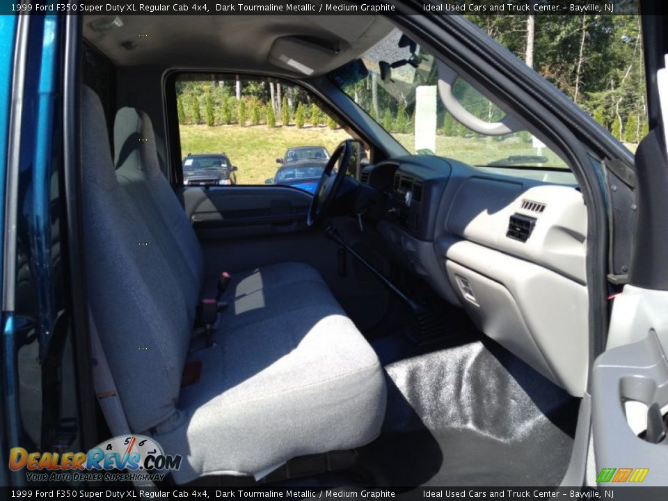 1999 Ford F350 Super Duty XL Regular Cab 4x4 Dark Tourmaline Metallic / Medium Graphite Photo #10