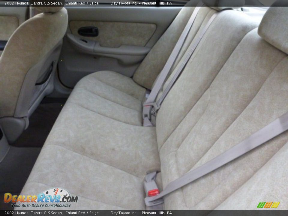 2002 Hyundai Elantra GLS Sedan Chianti Red / Beige Photo #13
