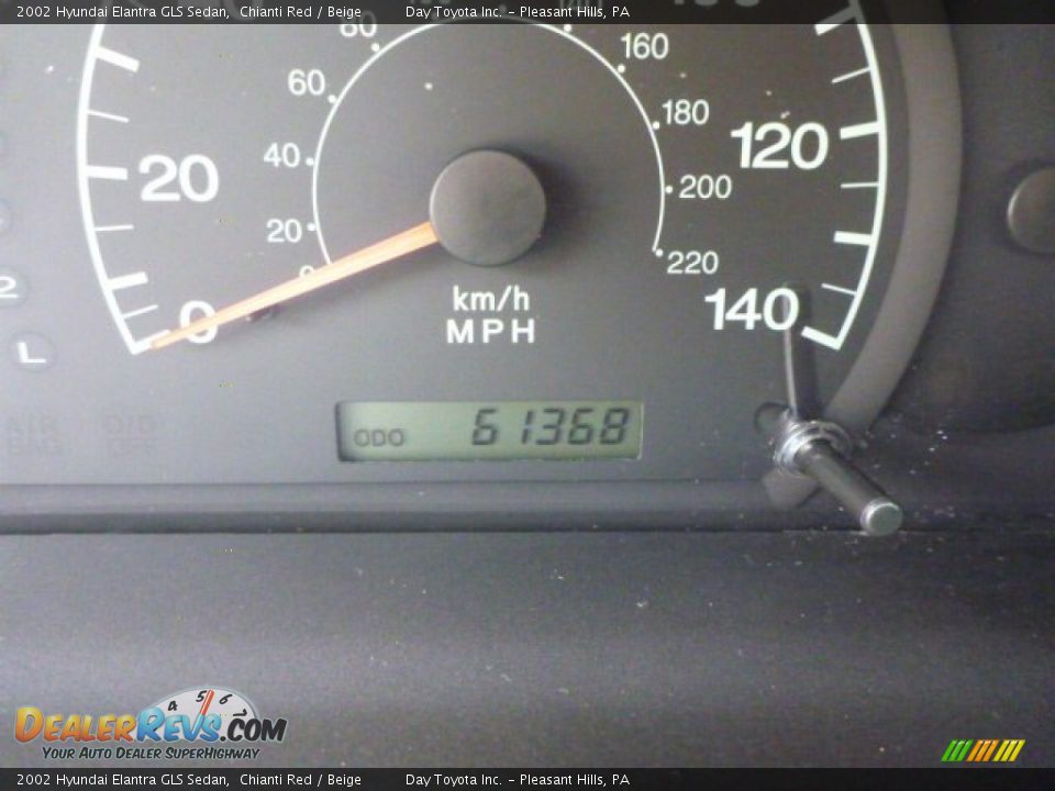 2002 Hyundai Elantra GLS Sedan Chianti Red / Beige Photo #19