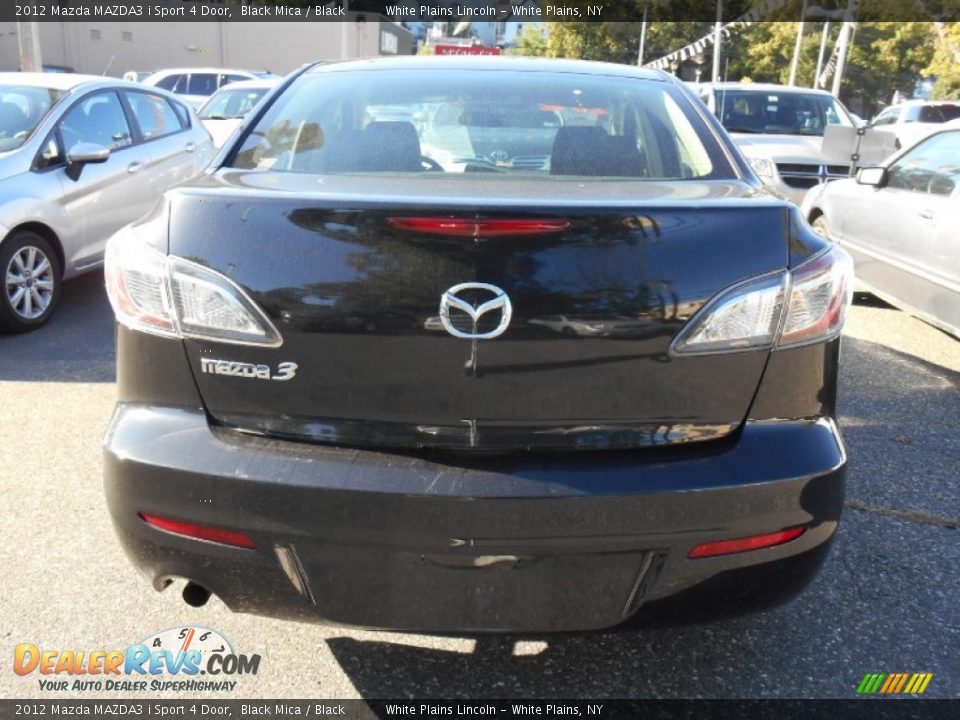 2012 Mazda MAZDA3 i Sport 4 Door Black Mica / Black Photo #5