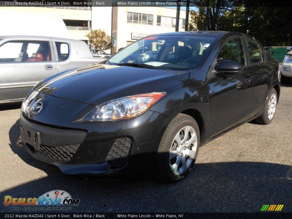 2012 Mazda MAZDA3 i Sport 4 Door Black Mica / Black Photo #7