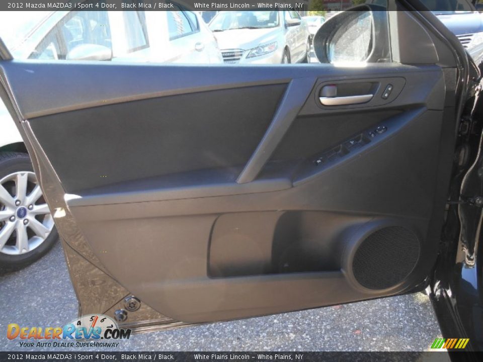 2012 Mazda MAZDA3 i Sport 4 Door Black Mica / Black Photo #12