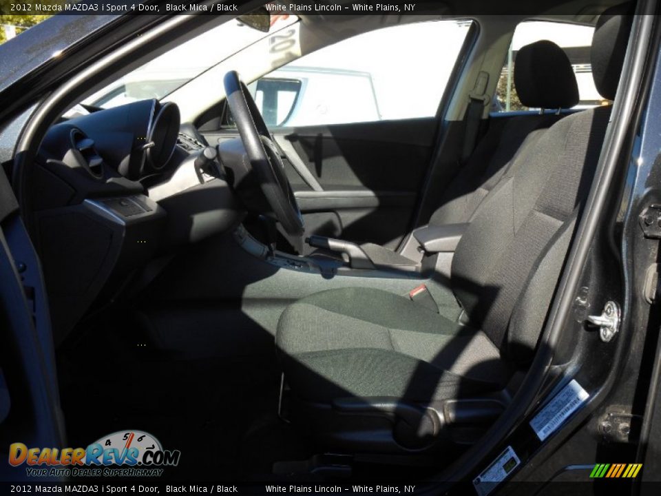 2012 Mazda MAZDA3 i Sport 4 Door Black Mica / Black Photo #14