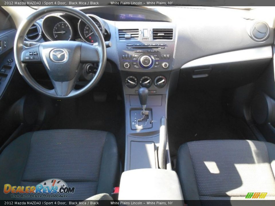 2012 Mazda MAZDA3 i Sport 4 Door Black Mica / Black Photo #16