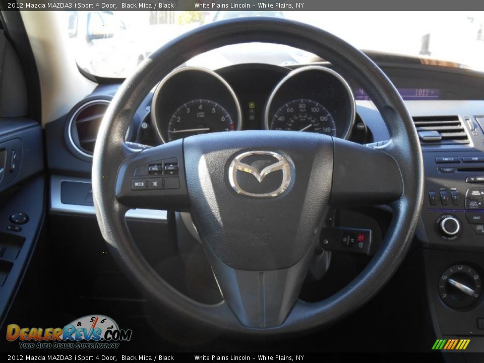2012 Mazda MAZDA3 i Sport 4 Door Black Mica / Black Photo #17