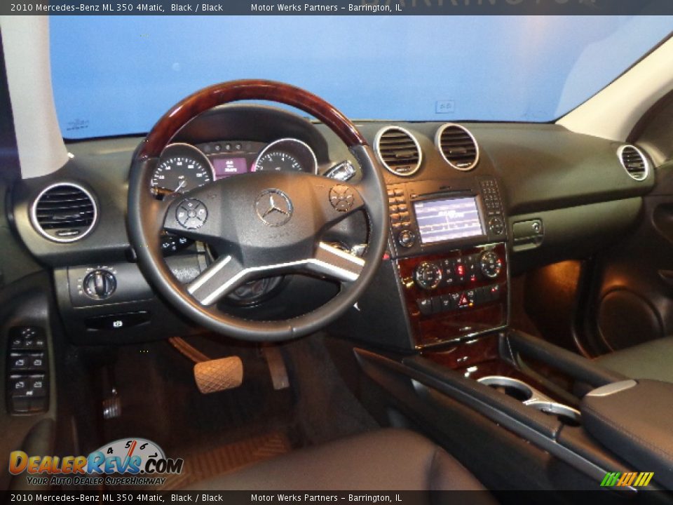 2010 Mercedes-Benz ML 350 4Matic Black / Black Photo #19