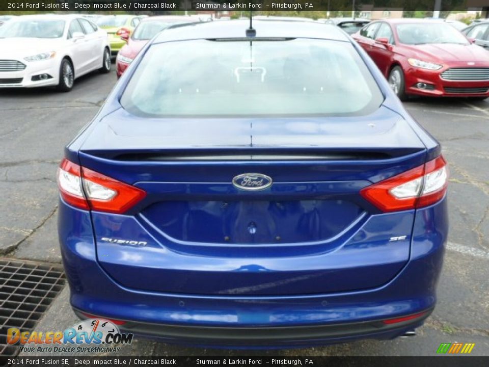 2014 Ford Fusion SE Deep Impact Blue / Charcoal Black Photo #3