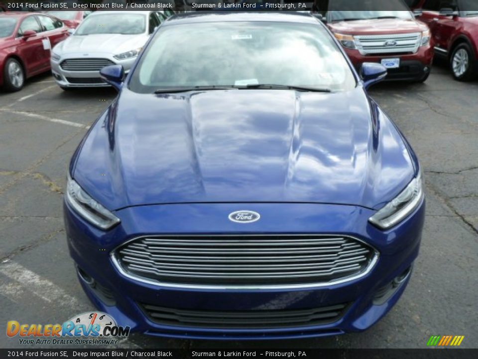 2014 Ford Fusion SE Deep Impact Blue / Charcoal Black Photo #6