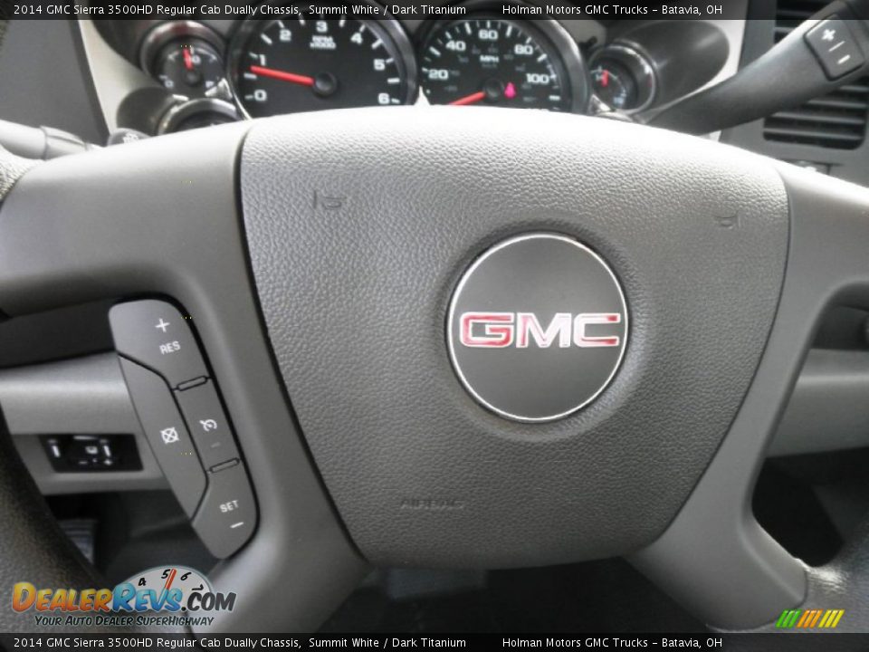 2014 GMC Sierra 3500HD Regular Cab Dually Chassis Summit White / Dark Titanium Photo #7