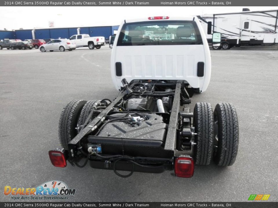 2014 GMC Sierra 3500HD Regular Cab Dually Chassis Summit White / Dark Titanium Photo #12