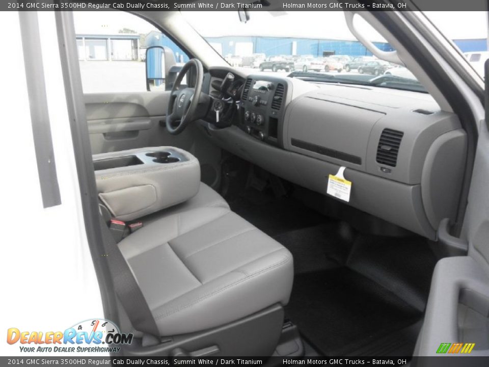 2014 GMC Sierra 3500HD Regular Cab Dually Chassis Summit White / Dark Titanium Photo #13