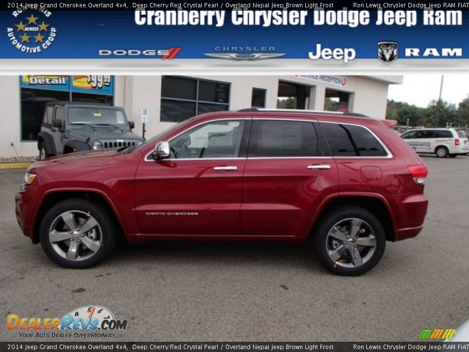 2014 Jeep Grand Cherokee Overland 4x4 Deep Cherry Red Crystal Pearl / Overland Nepal Jeep Brown Light Frost Photo #1