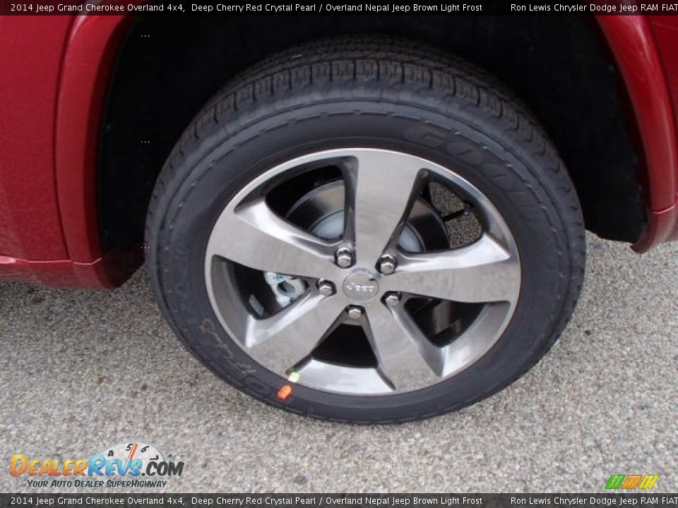 2014 Jeep Grand Cherokee Overland 4x4 Deep Cherry Red Crystal Pearl / Overland Nepal Jeep Brown Light Frost Photo #9