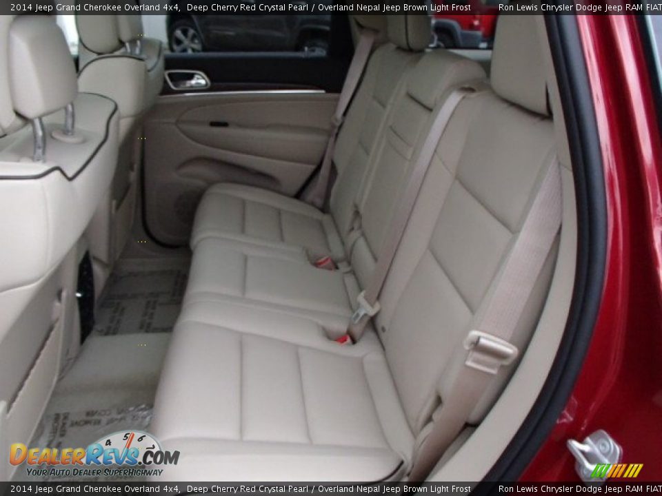 2014 Jeep Grand Cherokee Overland 4x4 Deep Cherry Red Crystal Pearl / Overland Nepal Jeep Brown Light Frost Photo #11