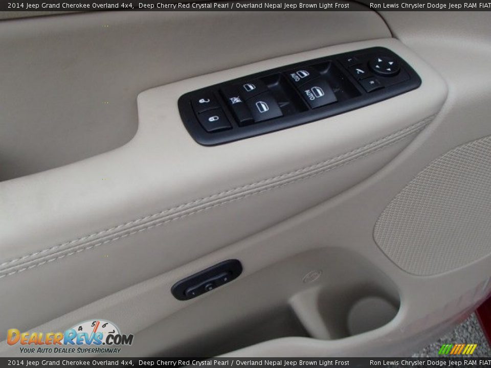 2014 Jeep Grand Cherokee Overland 4x4 Deep Cherry Red Crystal Pearl / Overland Nepal Jeep Brown Light Frost Photo #13