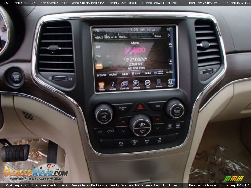 2014 Jeep Grand Cherokee Overland 4x4 Deep Cherry Red Crystal Pearl / Overland Nepal Jeep Brown Light Frost Photo #16