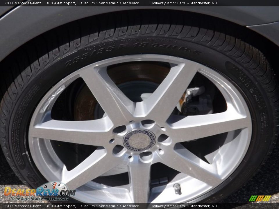 2014 Mercedes-Benz C 300 4Matic Sport Palladium Silver Metallic / Ash/Black Photo #5