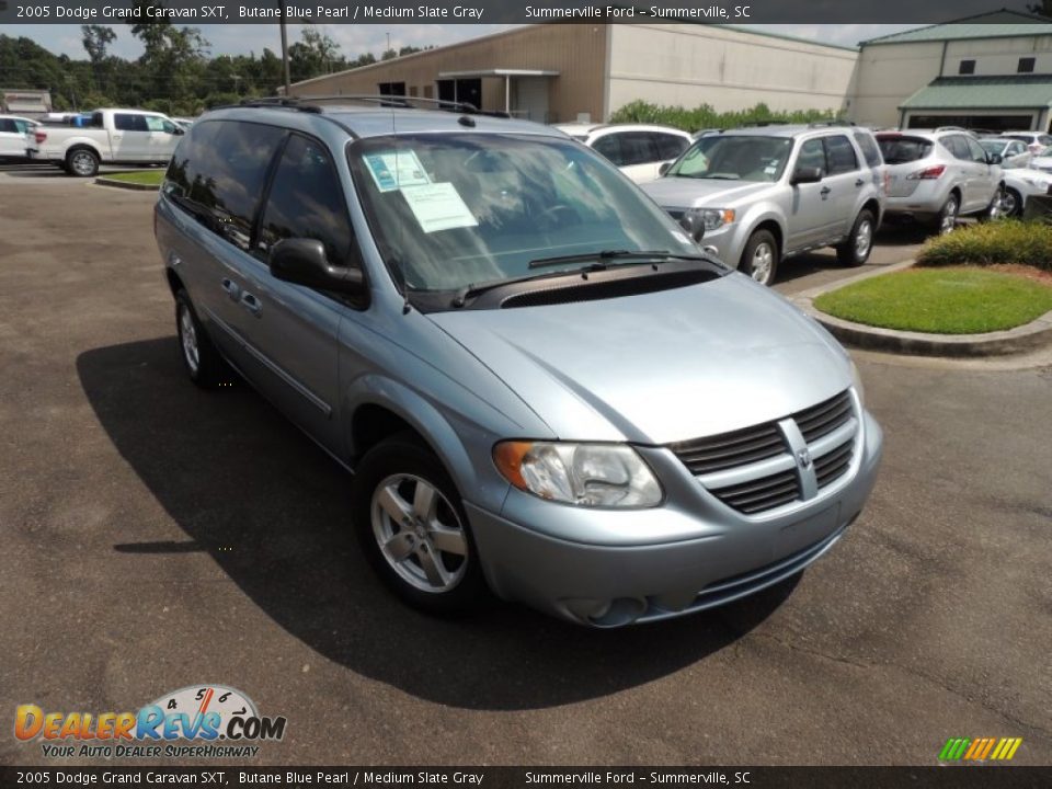 2005 Dodge Grand Caravan SXT Butane Blue Pearl / Medium Slate Gray Photo #1