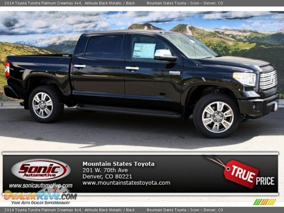2014 Toyota Tundra Platinum Crewmax 4x4 Attitude Black Metallic / Black Photo #1