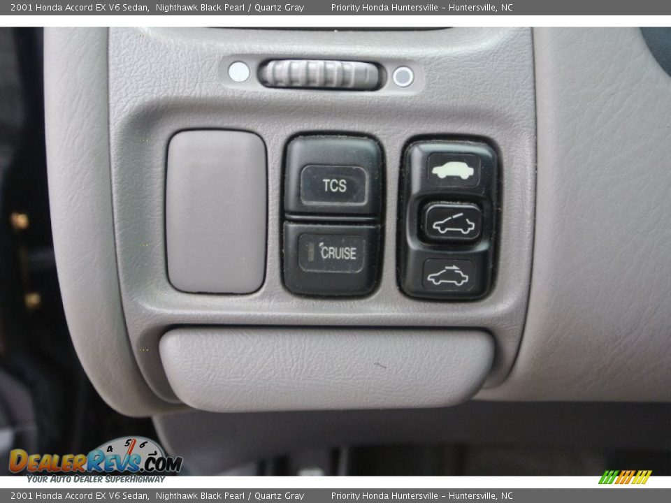 2001 Honda Accord EX V6 Sedan Nighthawk Black Pearl / Quartz Gray Photo #13