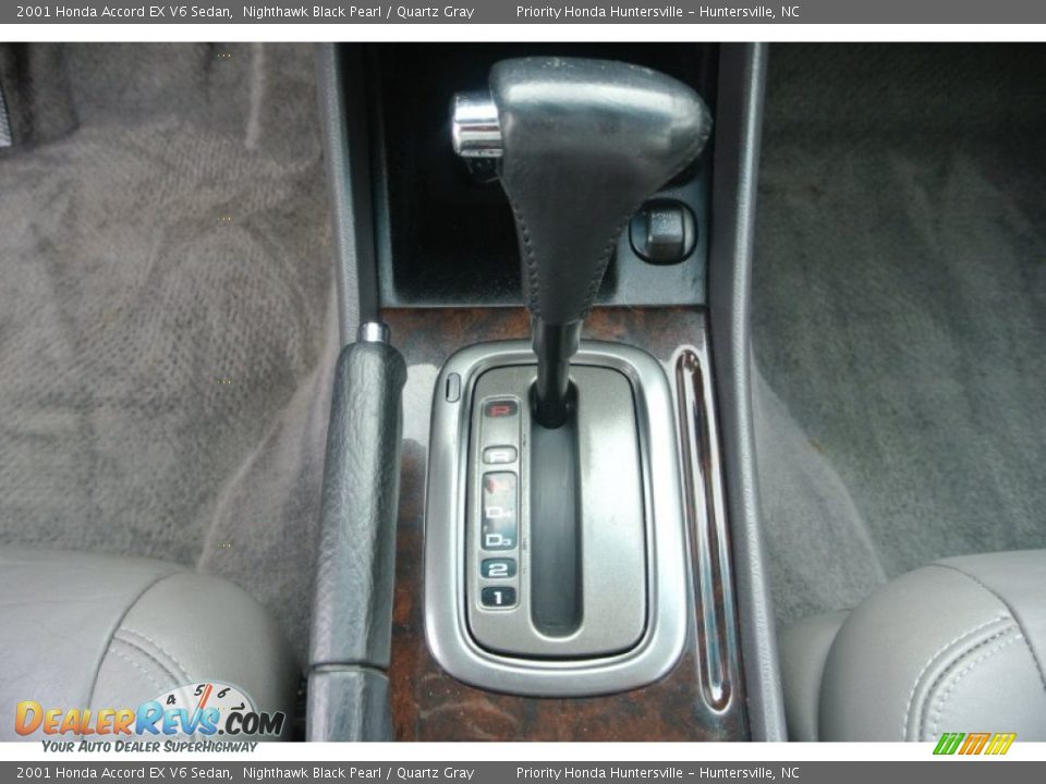 2001 Honda Accord EX V6 Sedan Nighthawk Black Pearl / Quartz Gray Photo #14