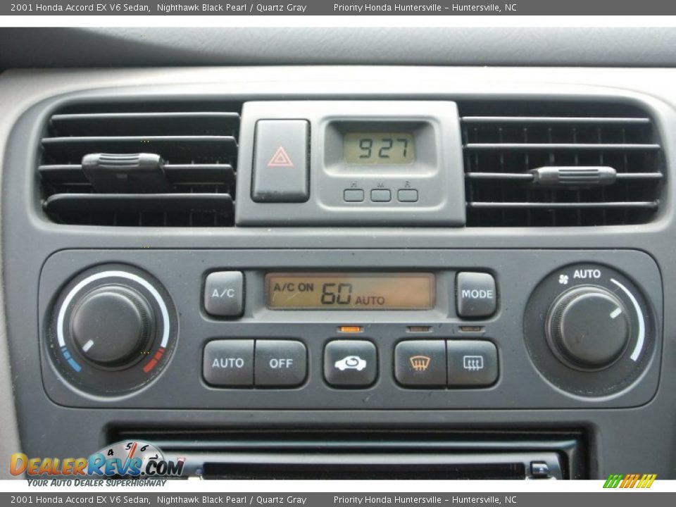 2001 Honda Accord EX V6 Sedan Nighthawk Black Pearl / Quartz Gray Photo #16